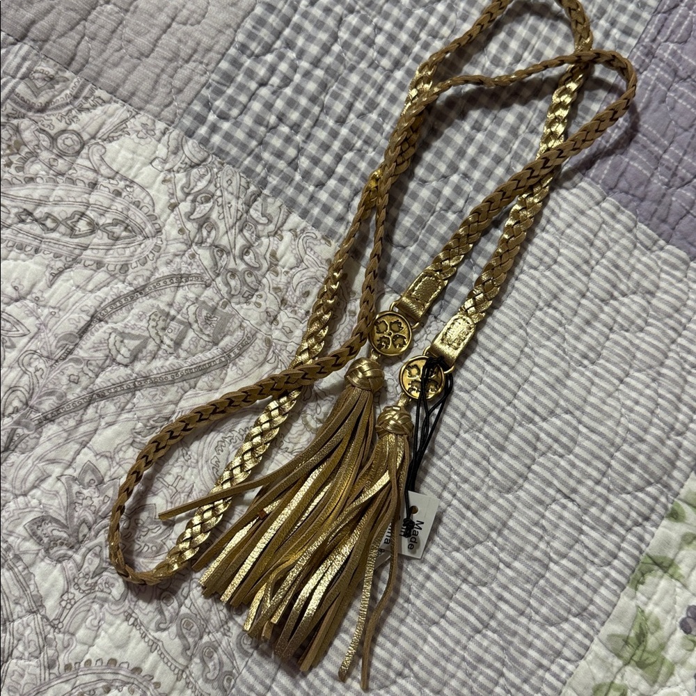 Patricia Nash wrap lasso necklace gold NWT’s